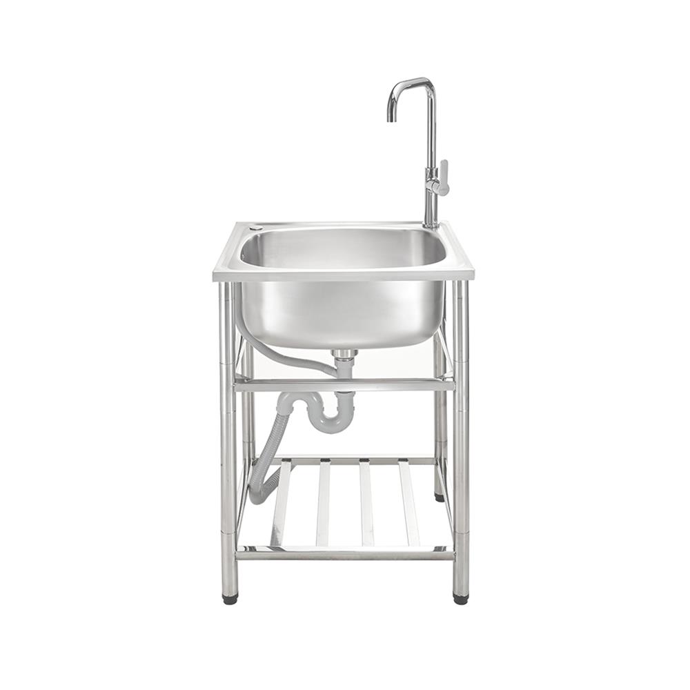 ซิงค์ขาตั้ง 1 หลุม MEX PSE60 สีเงิน