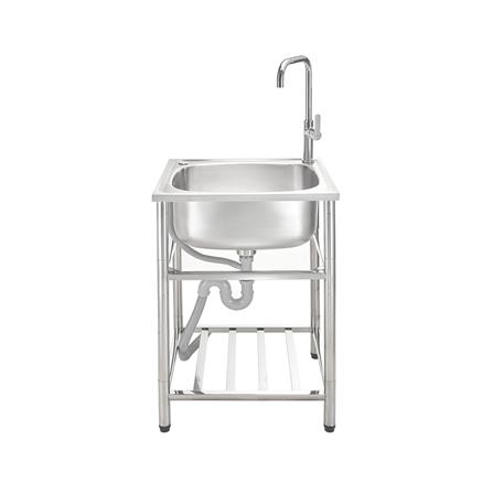 ซิงค์ขาตั้ง 1 หลุม MEX PSE60 สีเงิน_0