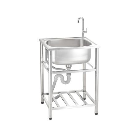 ซิงค์ขาตั้ง 1 หลุม MEX PSE60 สีเงิน_1