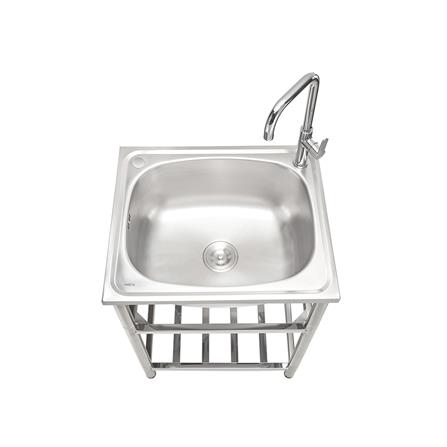 ซิงค์ขาตั้ง 1 หลุม MEX PSE60 สีเงิน_2