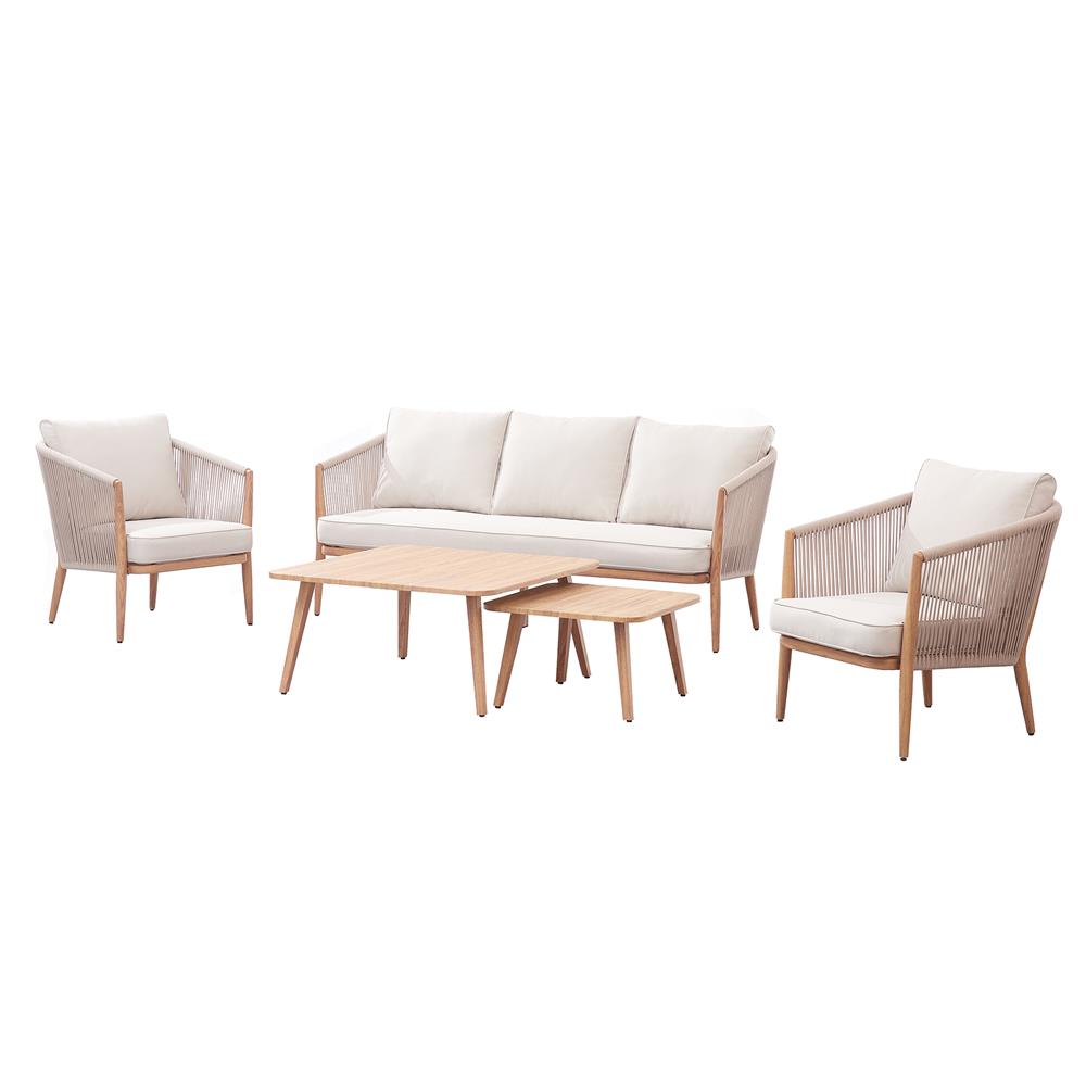 ชุดโซฟาสนาม 5 ที่นั่ง SPRING BELLA สีเบจ