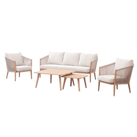 ชุดโซฟาสนาม 5 ที่นั่ง SPRING BELLA สีเบจ_0