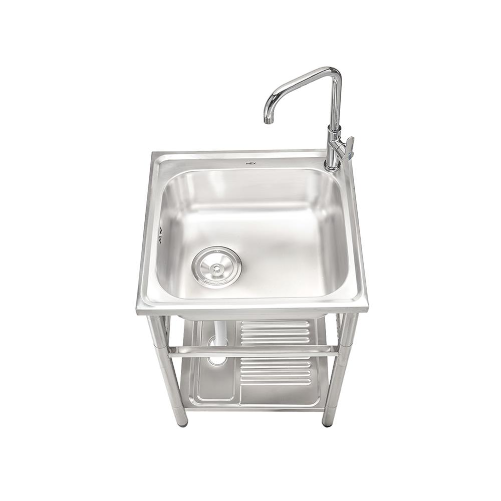 ซิงค์ขาตั้ง 1 หลุม MEX PSC55ML สีเงิน