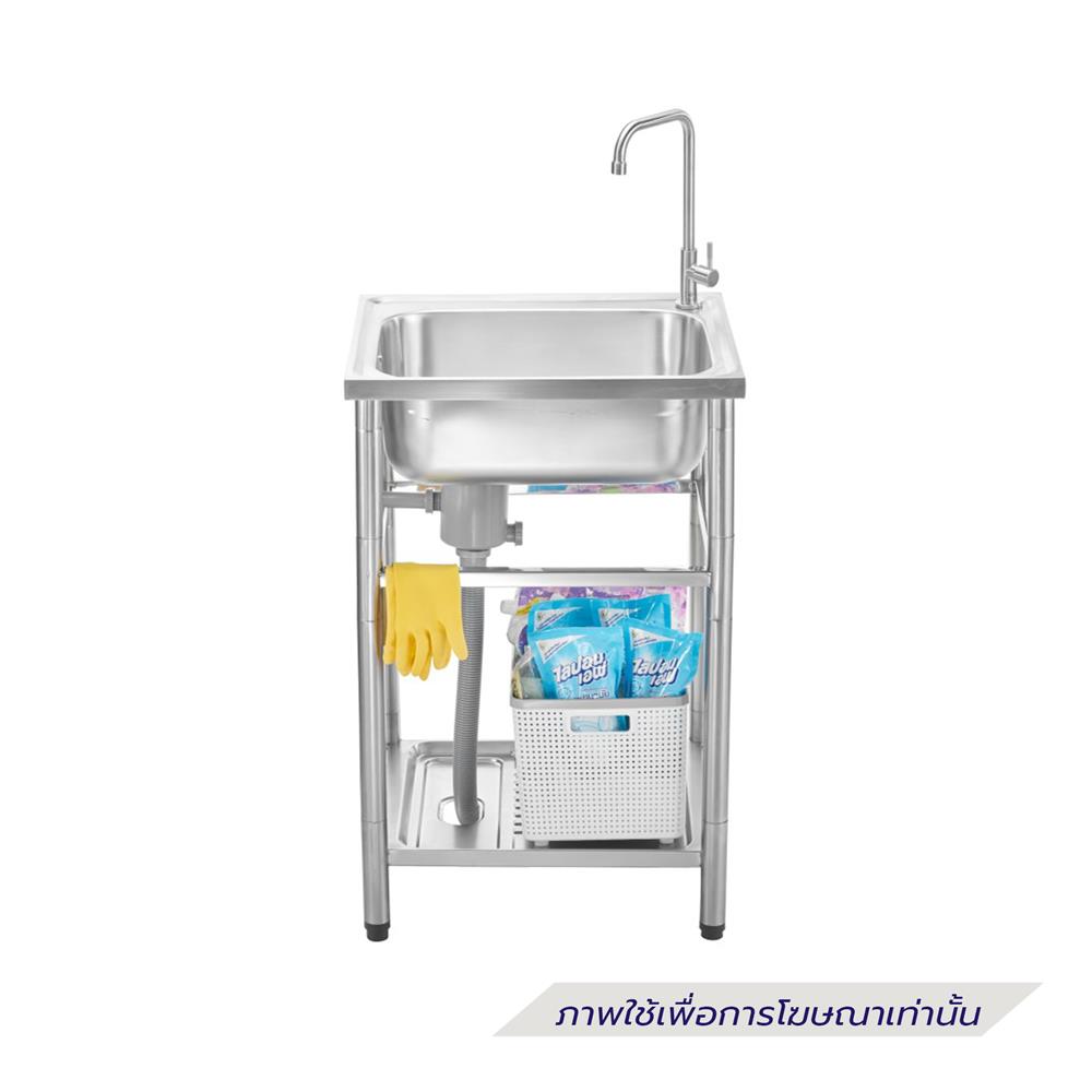 ซิงค์ขาตั้ง 1 หลุม MEX PSC55ML สีเงิน