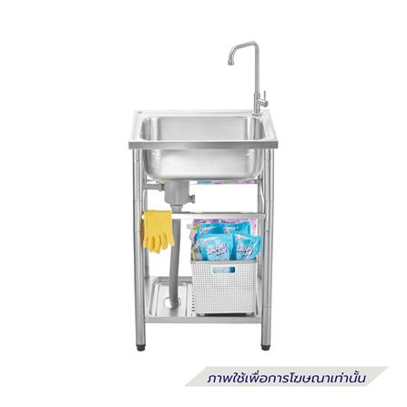 ซิงค์ขาตั้ง 1 หลุม MEX PSC55ML สีเงิน_3