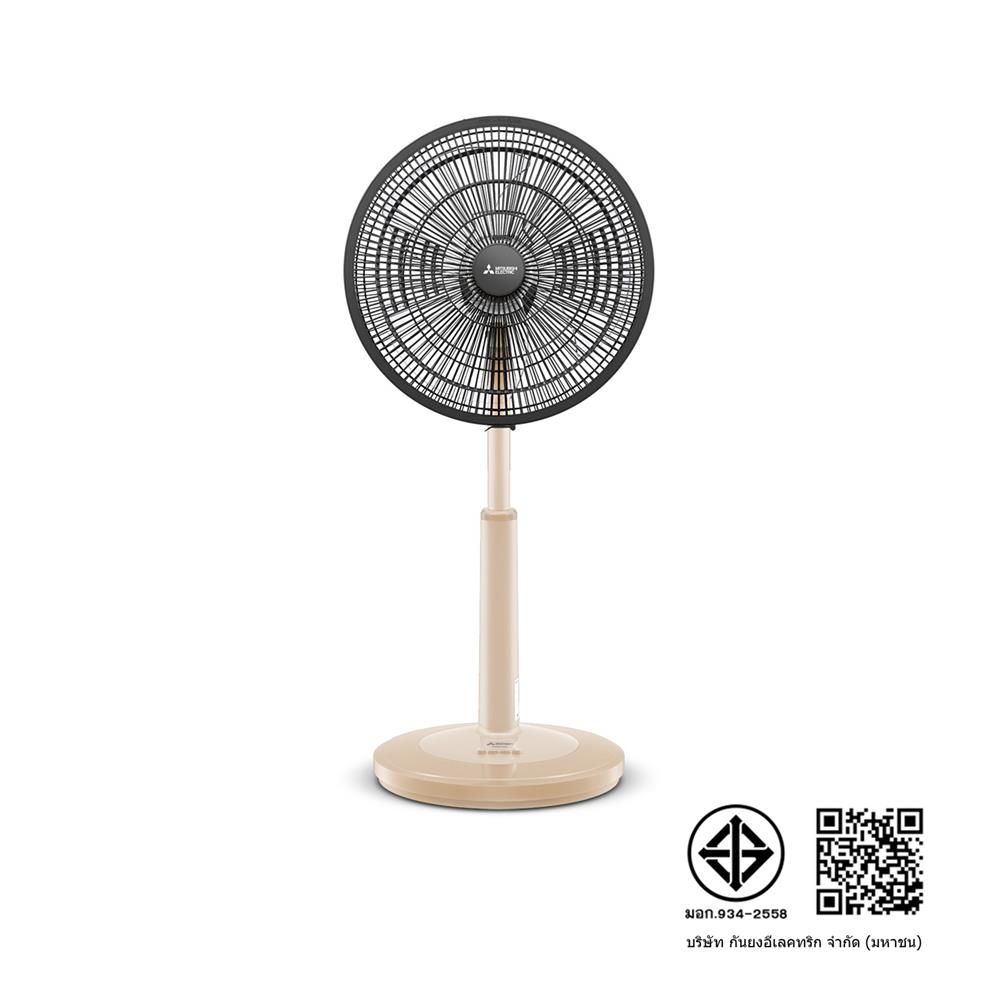 พัดลมสไลด์ 16 นิ้ว MITSUBISHI R16A-GC CM-BW สีน้ำตาล