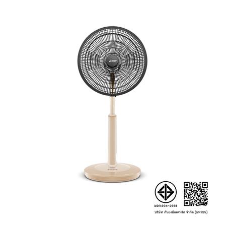 พัดลมสไลด์ 16 นิ้ว MITSUBISHI R16A-GC CM-BW สีน้ำตาล_1