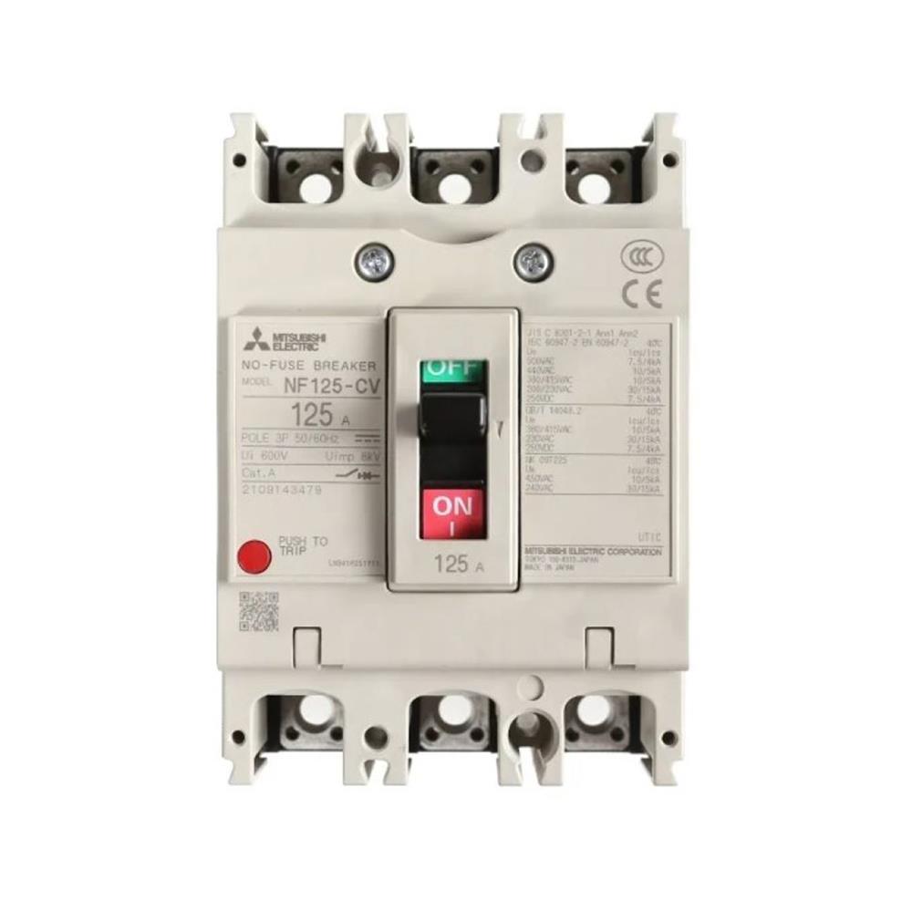 เซอร์กิตเบรกเกอร์ 3 โพล 3 เฟส MITSUBISHI NF125CV 125 แอมป์ 10 KA 380 วัตต์