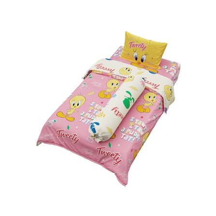 ชุดผ้าปูที่นอน 3.5 ฟุต (ชุด 4 ชิ้น) PREMIER SATIN TWEETYS FJ007_1