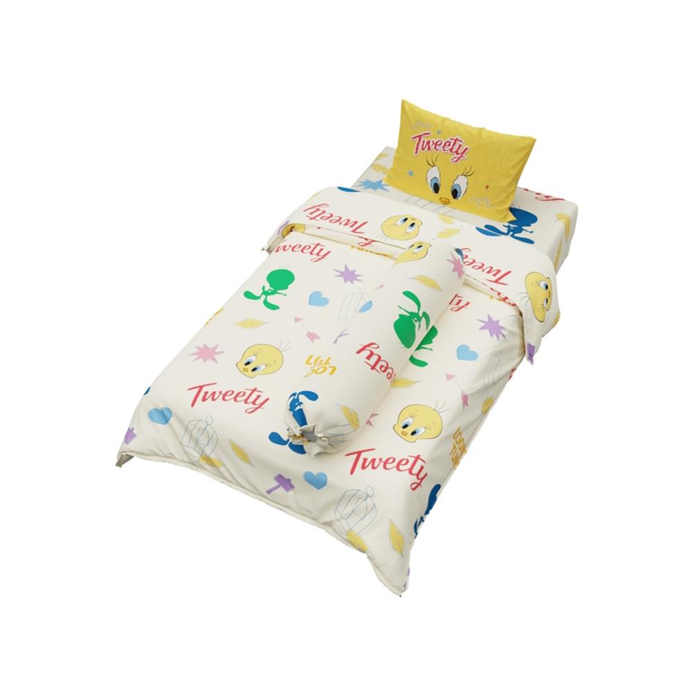 ชุดผ้าปูที่นอน 3.5 ฟุต (ชุด 4 ชิ้น) REMIER SATIN TWEETYS FJ008