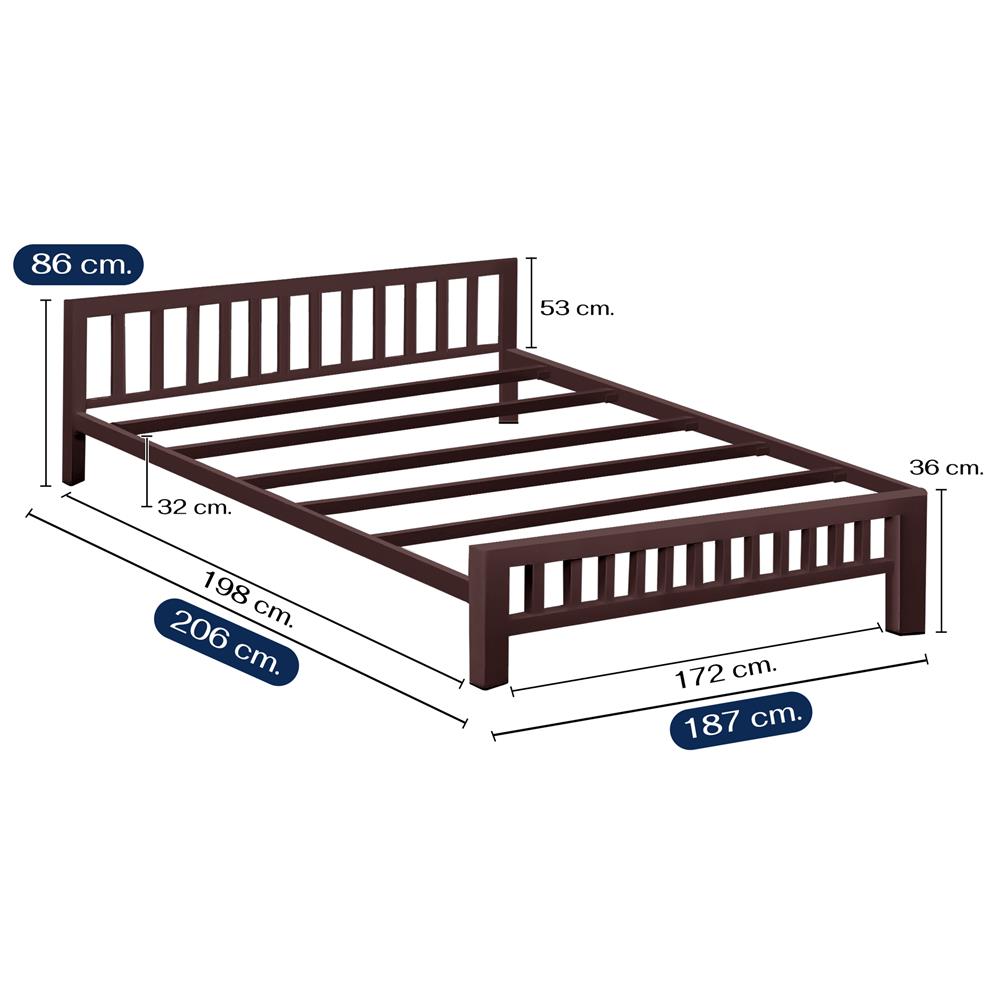 เตียงเหล็ก 6 ฟุต THABULL SSTVIE032-180 สีน้ำตาล