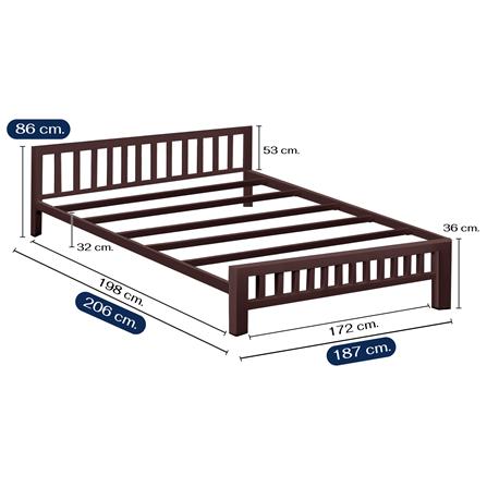 เตียงเหล็ก 6 ฟุต THABULL SSTVIE032-180 สีน้ำตาล_5