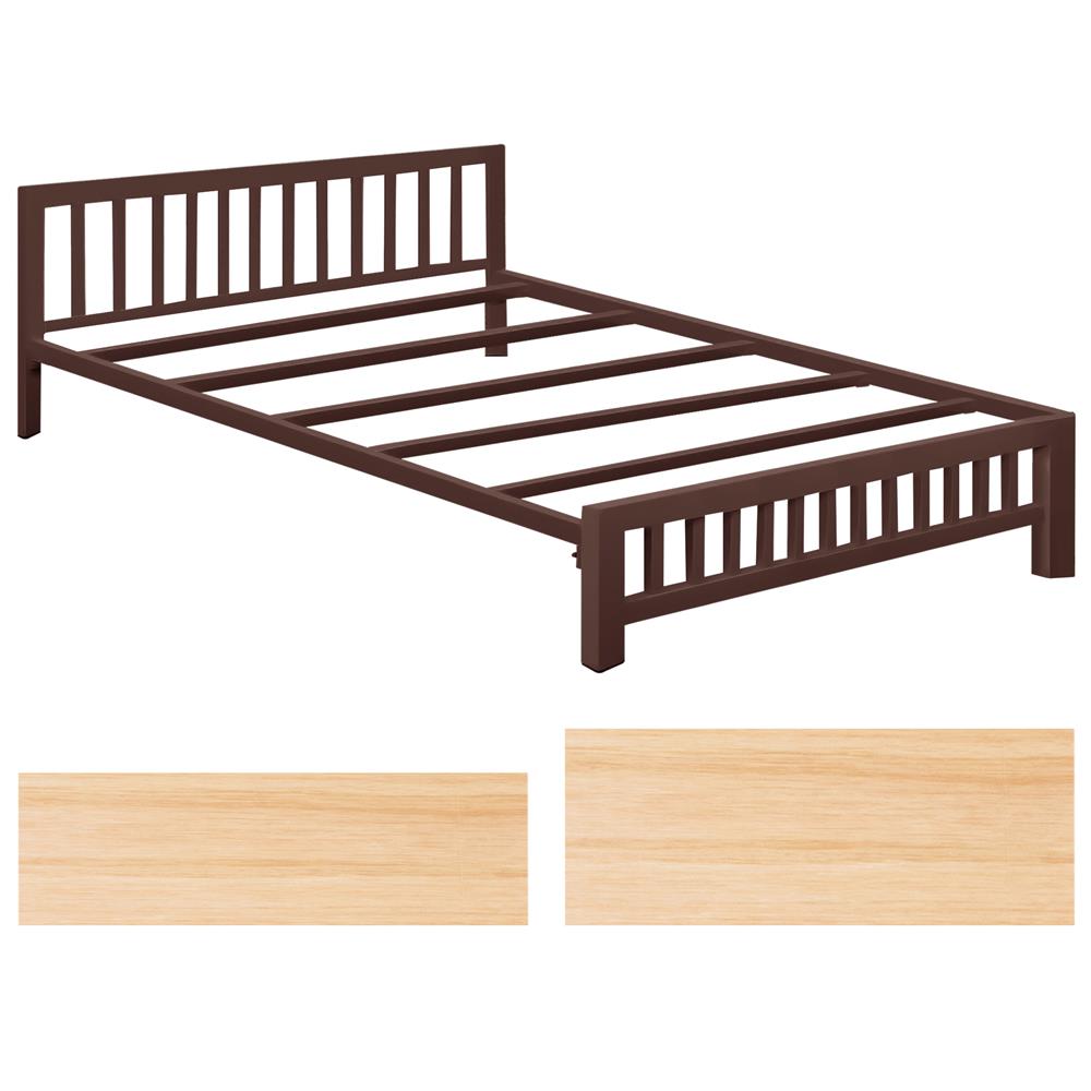 เตียงเหล็ก 5 ฟุต THAIBULL SSTVIE032-150W สีน้ำตาล