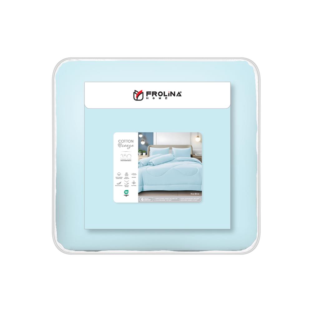 ชุดผ้าปูที่นอน 6 ฟุต (ชุด 6 ชิ้น) FROLINA COTTON BREEZE CBSF004