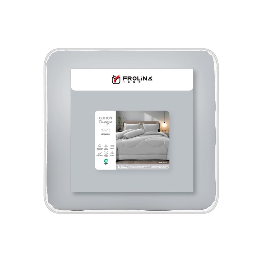 ชุดผ้าปูที่นอน 5 ฟุต (ชุด 6 ชิ้น) FROLINA COTTON BREEZE CBSF005