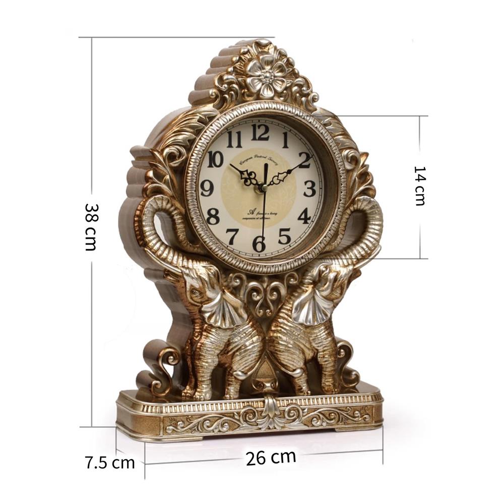 นาฬิกาตั้งโต๊ะ INTERY CT027C009_03 14.96X10.24 นิ้ว สีน้ำตาลอ่อน