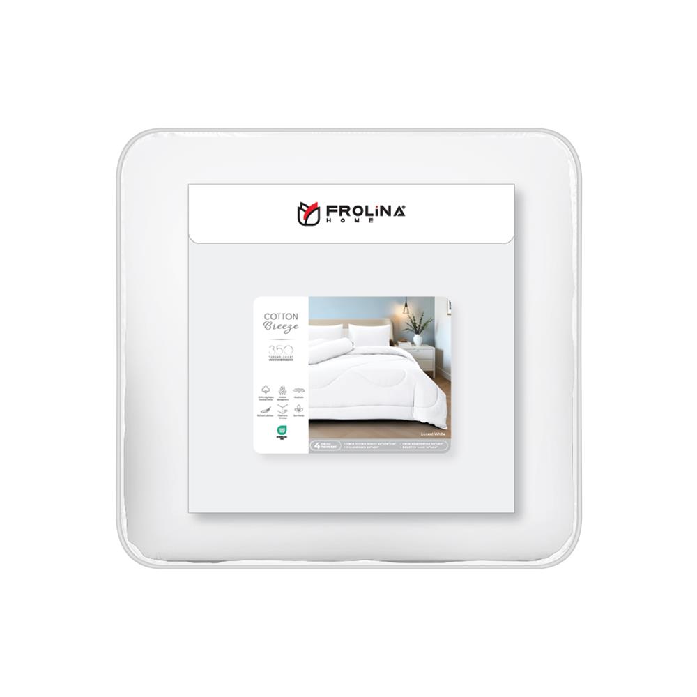 ชุดผ้าปูที่นอน 3.5 ฟุต (ชุด 4 ชิ้น) FROLINA COTTON BREEZE CBSF001