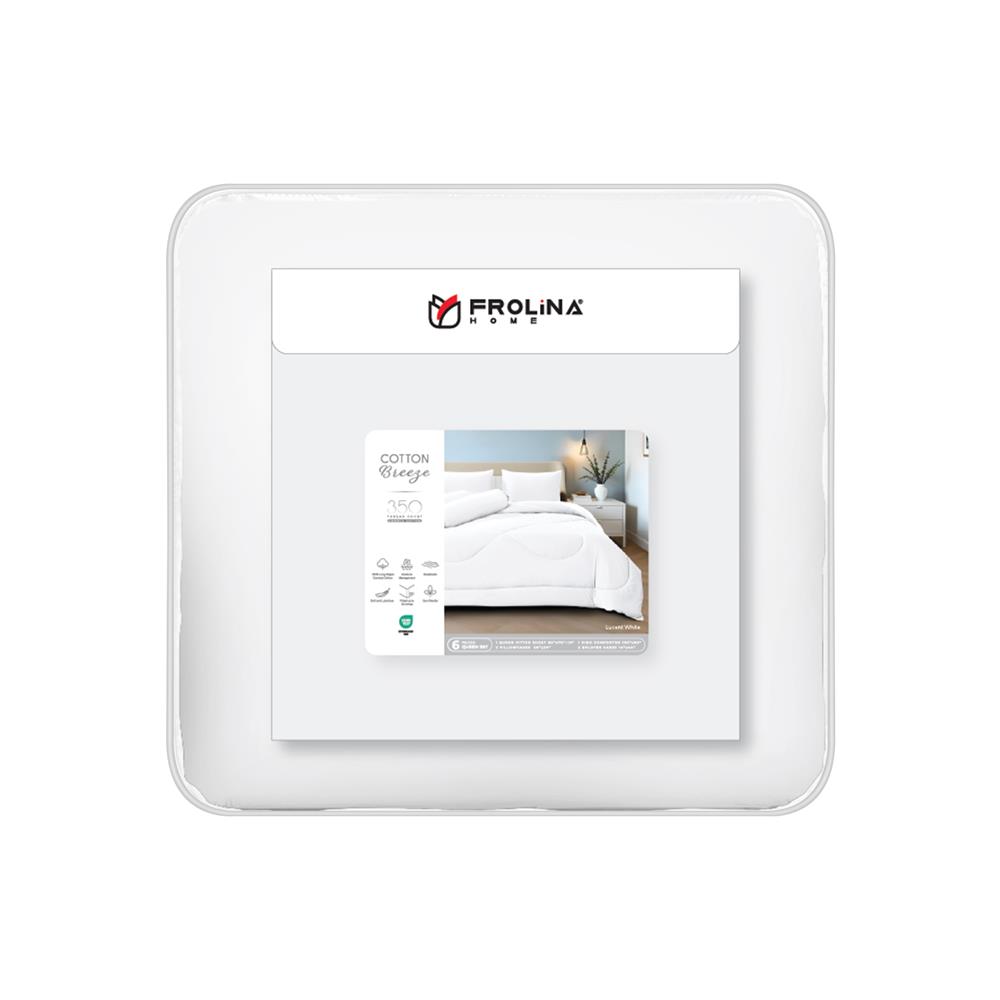 ชุดผ้าปูที่นอน 5 ฟุต (ชุด 6 ชิ้น) FROLINA COTTON BREEZE CBSF001