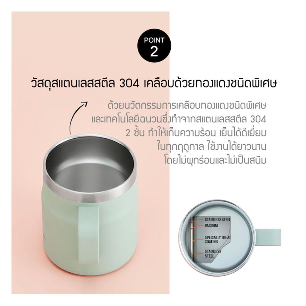 กระติกสุญญากาศ 475 มล. LOCKNLOCK METRO MUG สีฟ้า