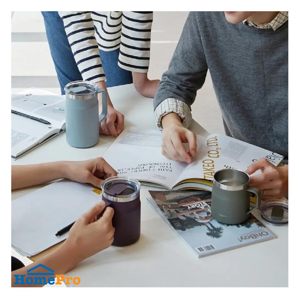 กระติกสุญญากาศ 475 มล. LOCKNLOCK METRO MUG สีฟ้า