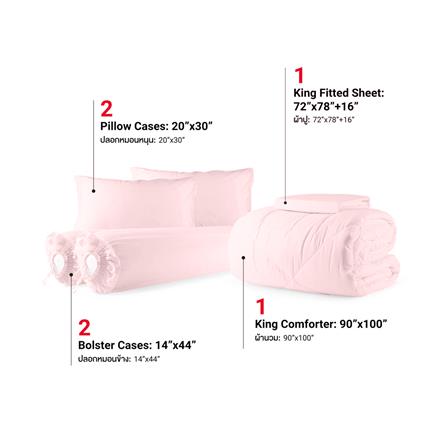 ชุดผ้าปูที่นอน 6 ฟุต (ชุด 6 ชิ้น) FROLINA COTTON BREEZE CBSF002_2