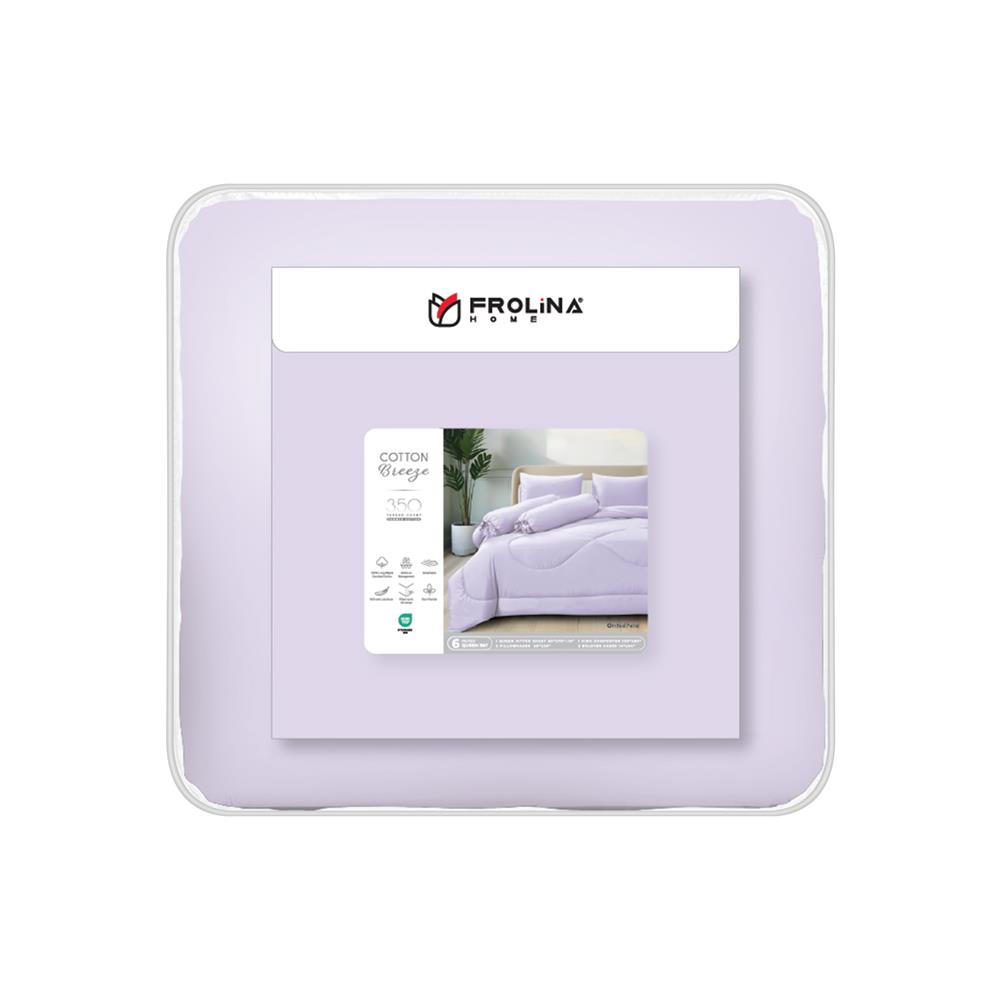 ชุดผ้าปูที่นอน 5 ฟุต (ชุด 6 ชิ้น) FROLINA COTTON BREEZE CBSF003