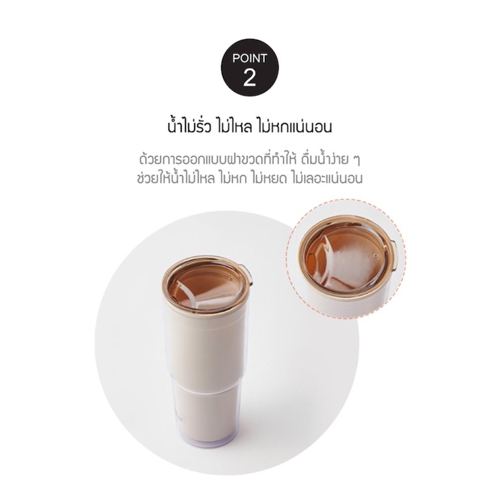 แก้วน้ำพลาสติก 900 มล. LOCKNLOCK DOUBLEWALL COLD CUP สีน้ำเงิน