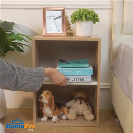 ตู้โล่ง 2 ช่อง FURDINI FINE ลายไม้/ครีมขาวผ้า_6