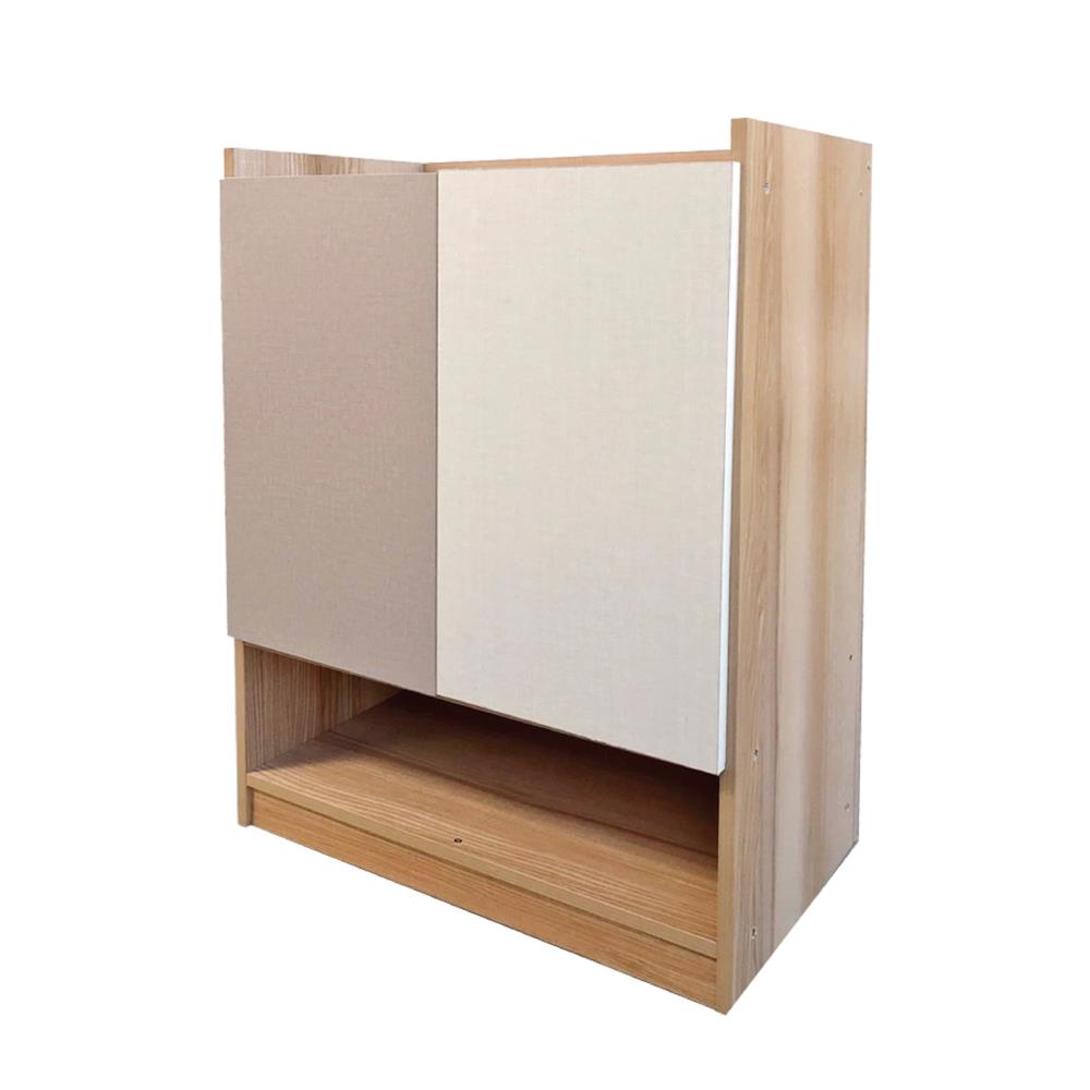 ตู้วางรองเท้า FURDINI FINE 60 ซม. ลายไม้/ครีมขาวผ้า_1