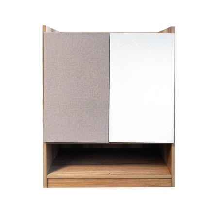 ตู้วางรองเท้า FURDINI FINE 60 ซม. ลายไม้/ครีมขาวผ้า_2