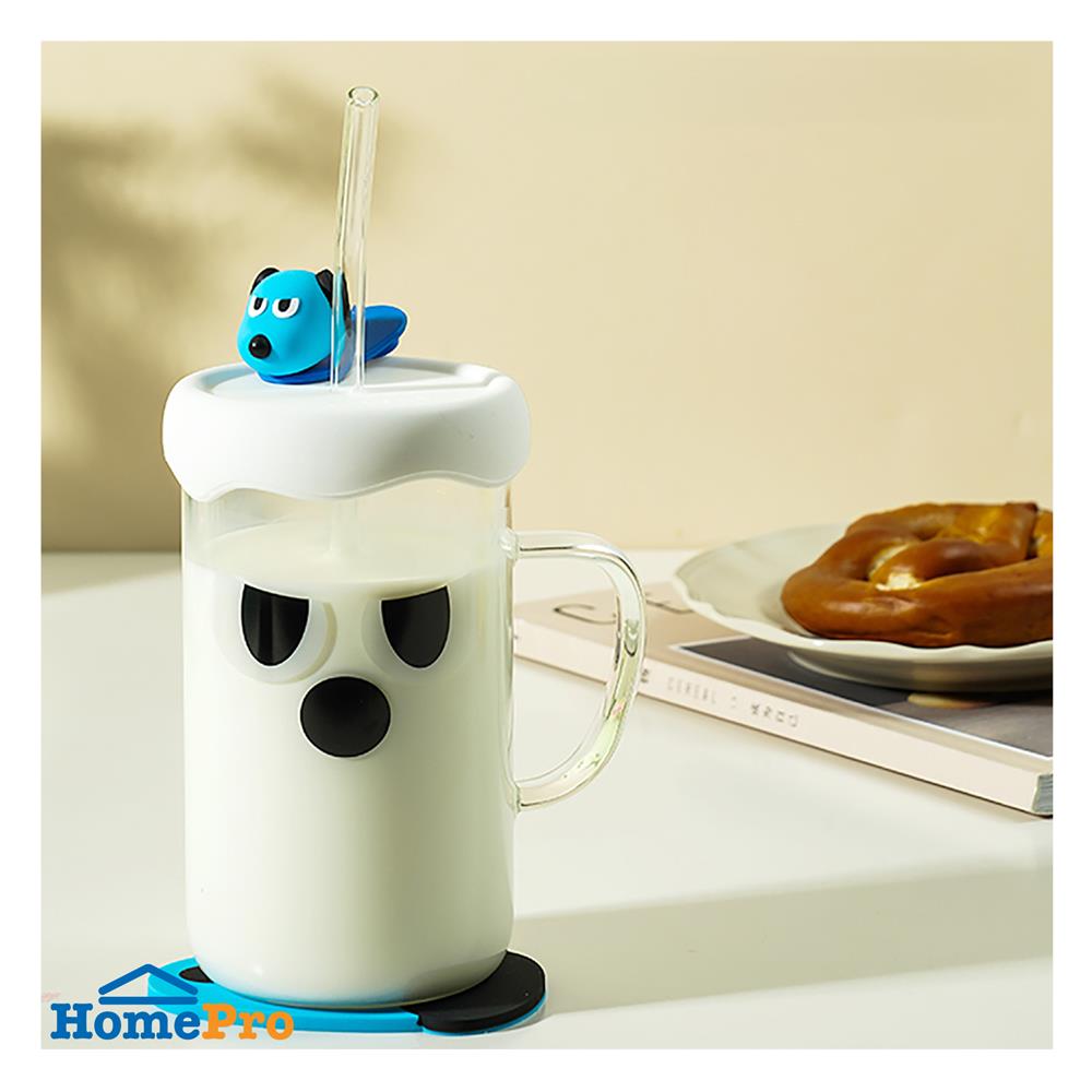 แก้วน้ำ 600 มล. LOCKNLOCK CAFE GLASS BOTTLE สีขาว