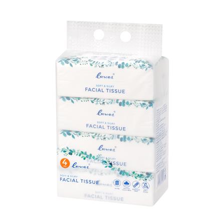กระดาษเช็ดหน้า LOVER HANDS SOFT & SILKY 70 แผ่น (แพ็ก 4 ห่อ)_0