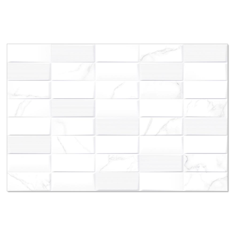 กระเบื้องผนัง 30x45 ซม. COTTO ออโรร่า เดคโค่ ขาว PM 0.81 ตร.ม.