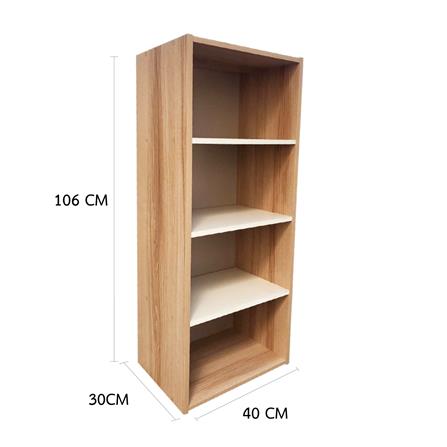 ตู้โล่ง 4 ช่อง FURDINI FINE ลายไม้/ครีมขาวผ้า_6