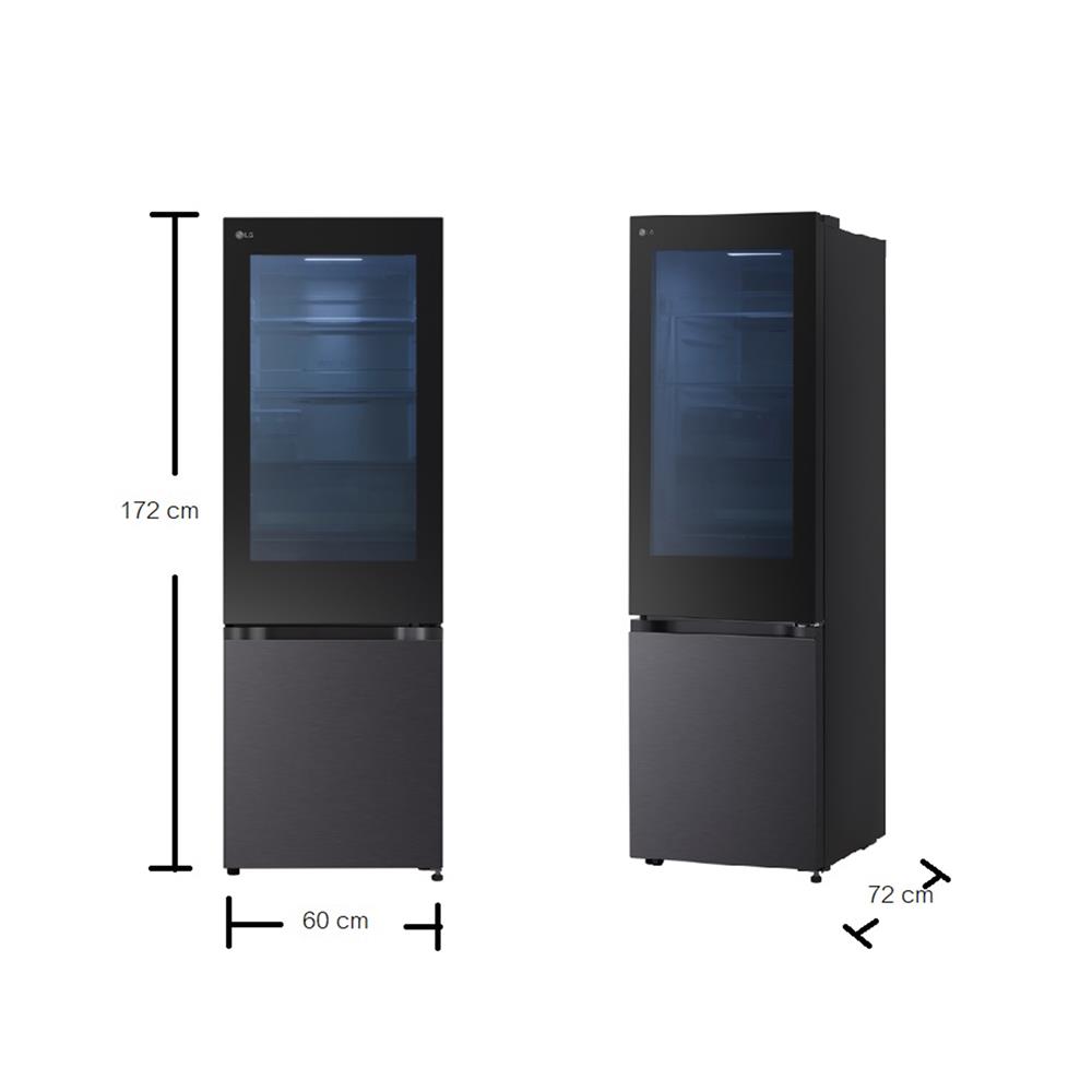 ตู้เย็น 2 ประตู LG GN-V389FQEF.AEPPLMT ฟรีซล่าง 12 คิว สีดำด้าน