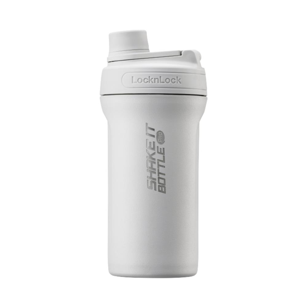 กระติกสุญญากาศ 0.65 ลิตร LOCKNLOCK SHAKE IT BOTTLE PRO STAINLESS สีเทา