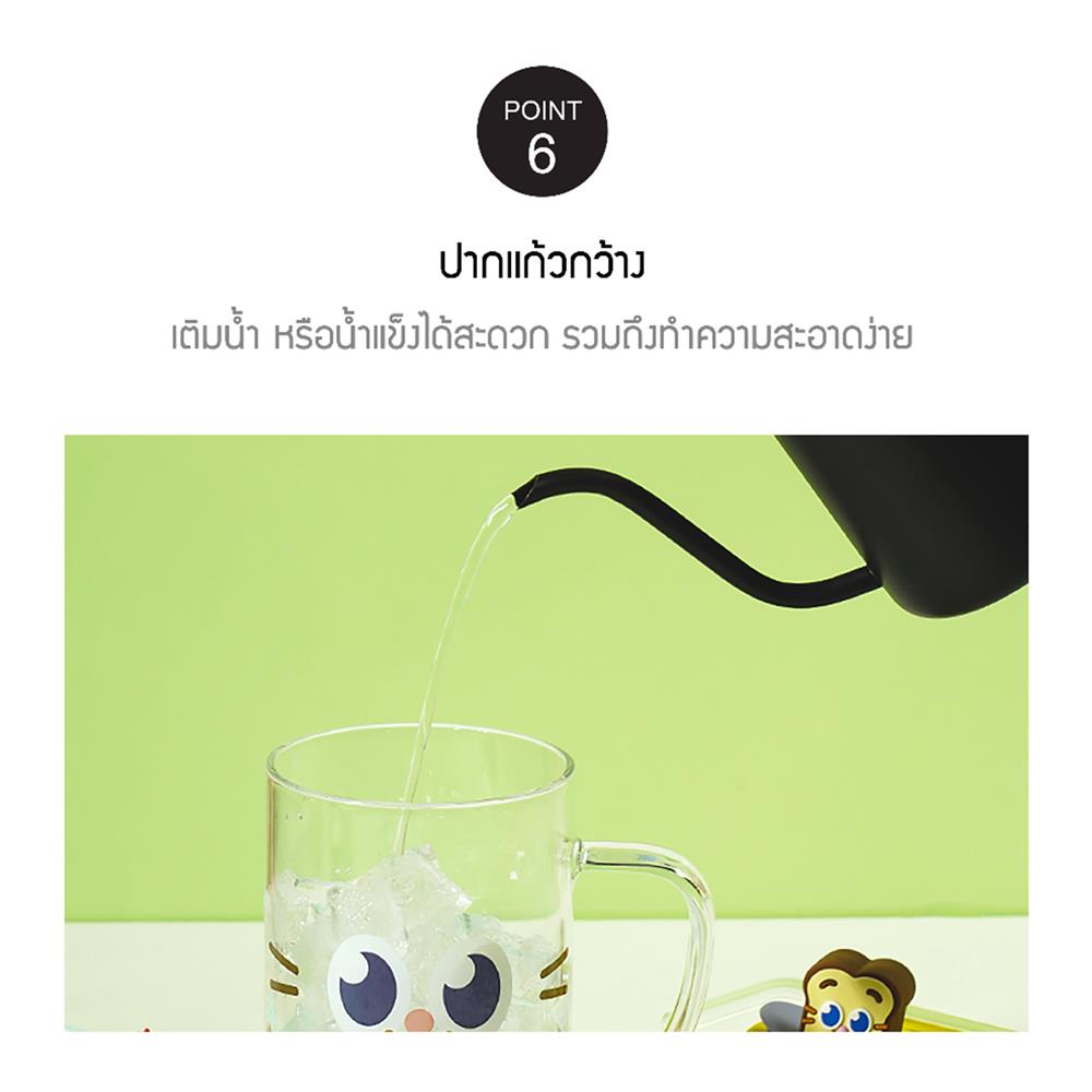 แก้วน้ำ 600 มล. LOCKNLOCK CAFE GLASS BOTTLE สีเขียว