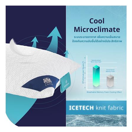 หมอนหนุน เมมโมรี่โฟม LOTUS ITALIAN MICRO VISCO 2.0 20x30 นิ้ว สีขาว_8