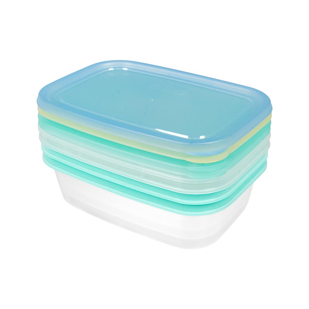 กล่องอาหารเหลี่ยม 0.6 ลิตร KECH NOLA หลากสี (แพ็ก 4 ชิ้น)