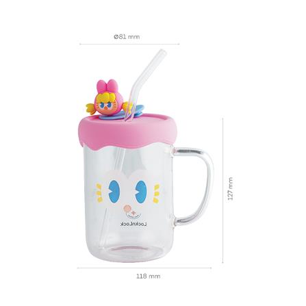 แก้วน้ำ 500 มล. LOCKNLOCK CAFE GLASS BOTTLE สีชมพู_10