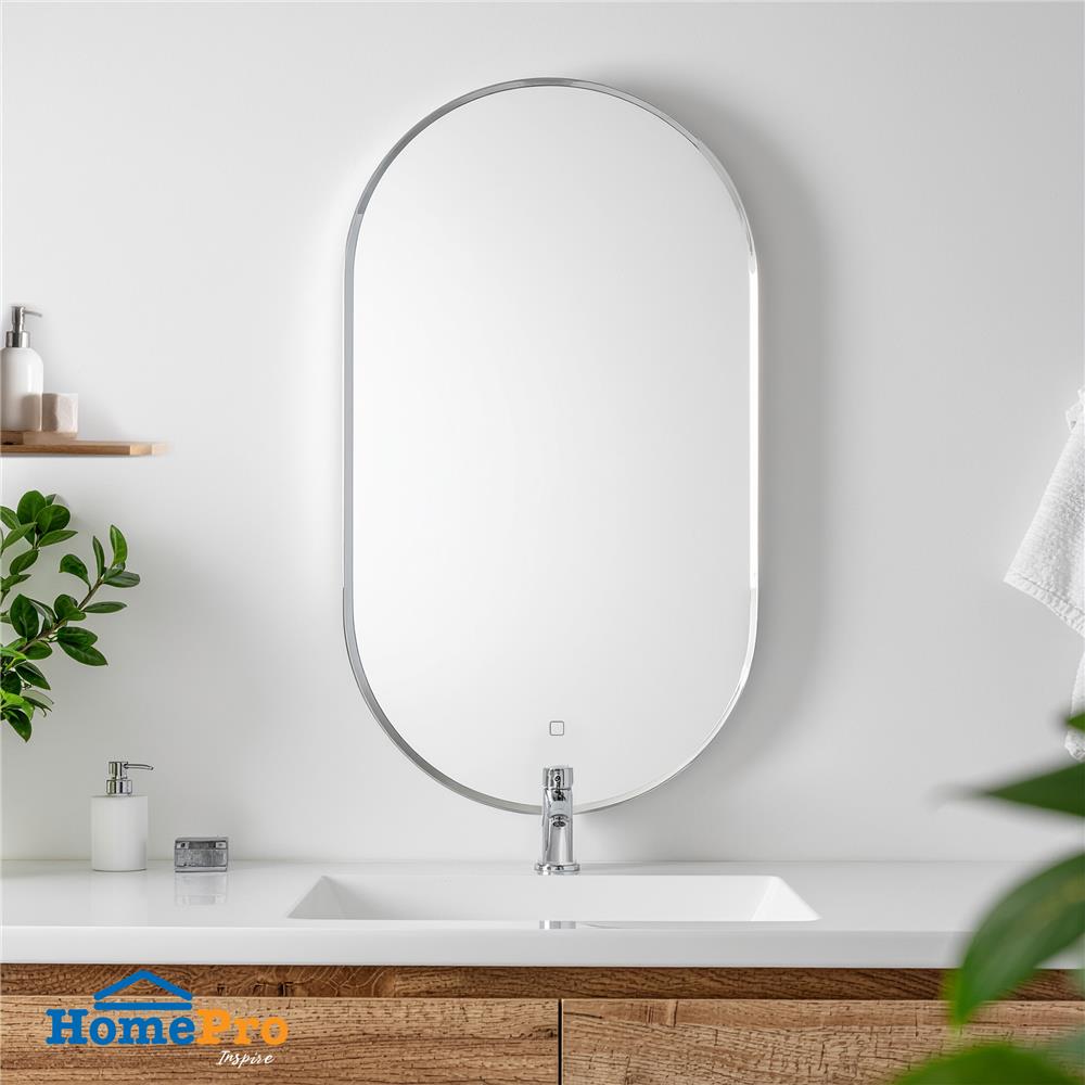 กระจกเงาตกแต่ง LED MOYA O5090 50X90 ซม.