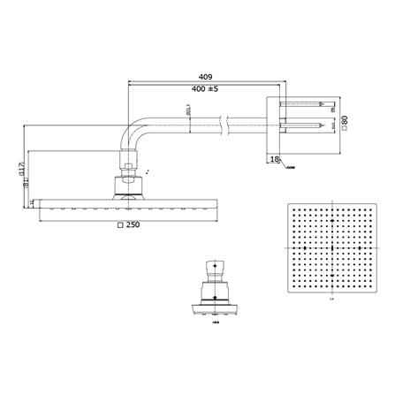 ฝักบัวก้านแข็ง TOTO TBW08002T_1