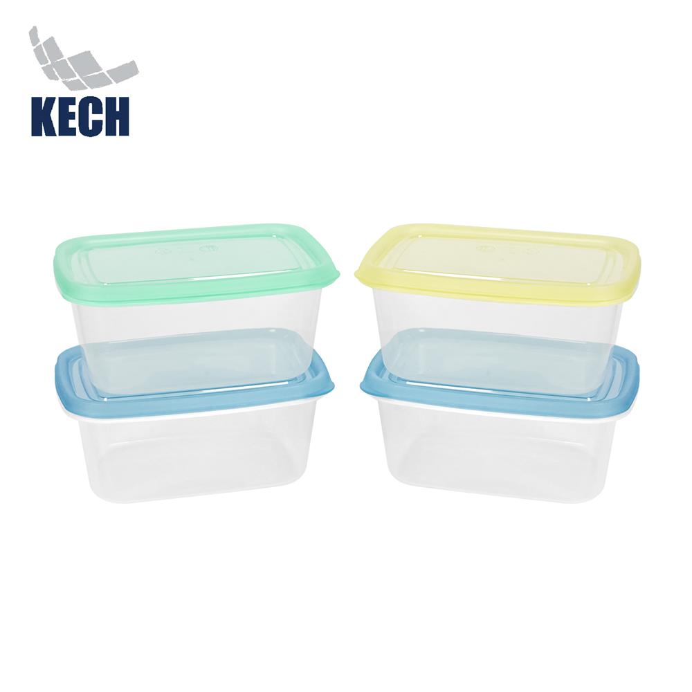 กล่องอาหารเหลี่ยม 0.5 ลิตร KECH NOLA หลากสี (แพ็ก 4 ชิ้น)_0