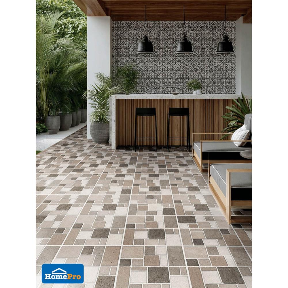 กระเบื้องพื้น 16x16 นิ้ว TARA อัลบอน มิกซ์ น้ำตาล A 0.96 ตร.ม.