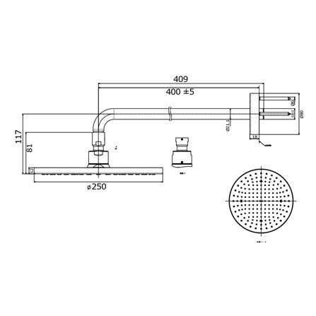 ฝักบัวก้านแข็ง TOTO TBW07002T_1