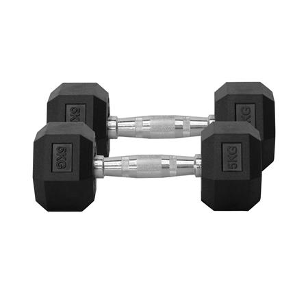 ดัมเบลหกเหลี่ยม หุ้มยาง IRONTEC 5 กก. (1 คู่)_0