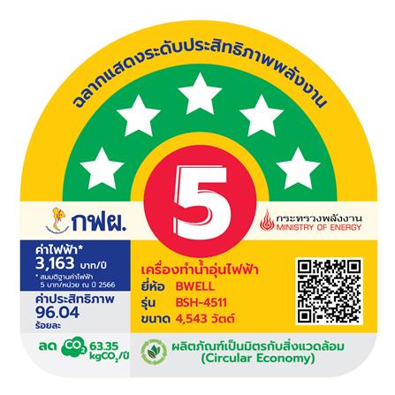 เครื่องทำน้ำอุ่น BWELL LUKA 4500 วัตต์ สีดำ_6