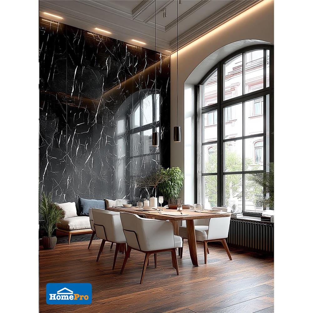 แผ่นตกแต่งผนัง SPC WALL PANEL 122x244 ซม. TARA ลอเรนต์ ดำ