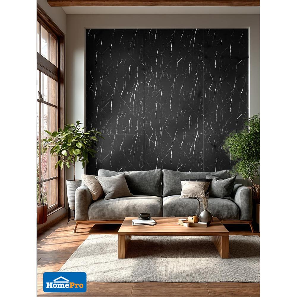 แผ่นตกแต่งผนัง SPC WALL PANEL 122x244 ซม. TARA ลอเรนต์ ดำ