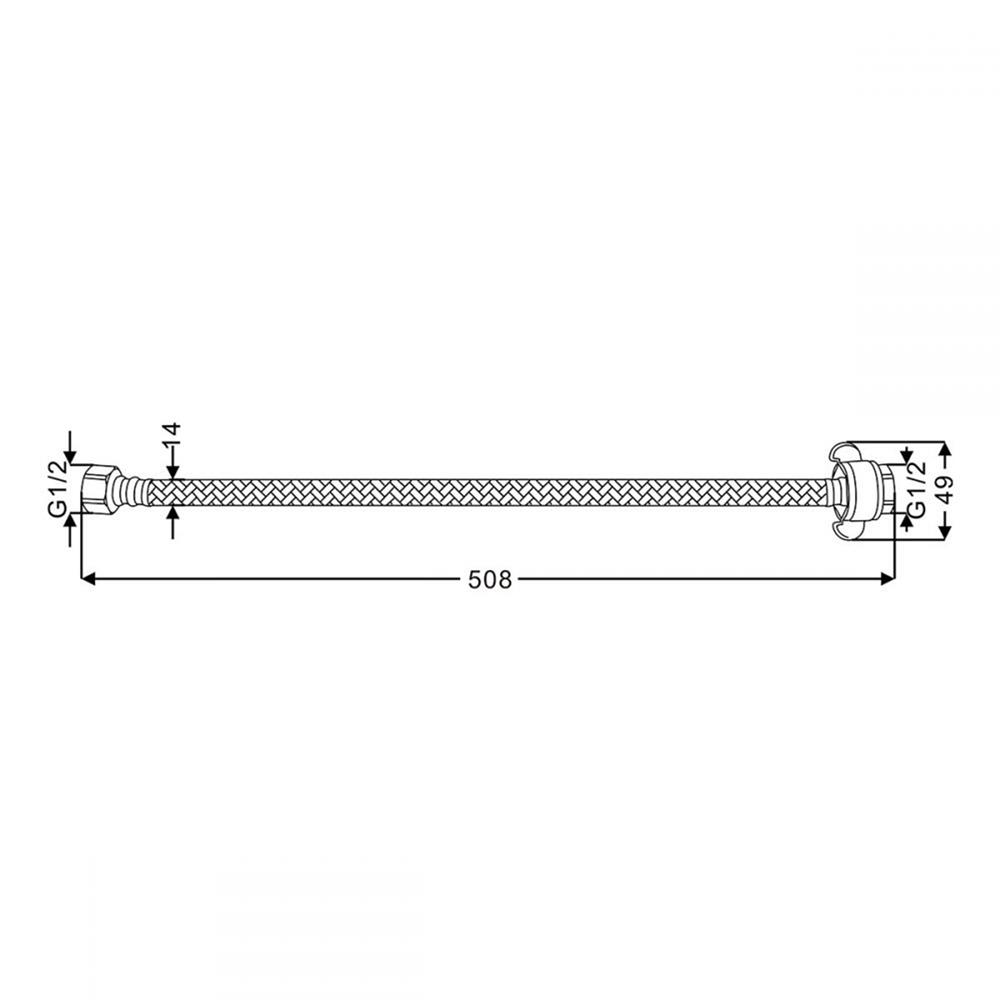 สายน้ำดีสเตนเลสน้ำอุ่น-น้ำเย็น 20 นิ้ว RASLAND RA G41-20-50